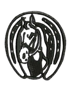 Horseshoe horse Embroidery design