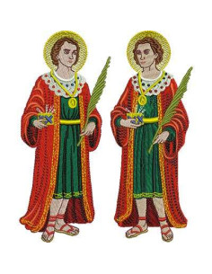 Saints Cosmas and Damian embroidery design