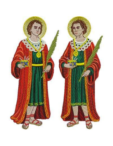 Saints Cosmas and Damian 17 cm.