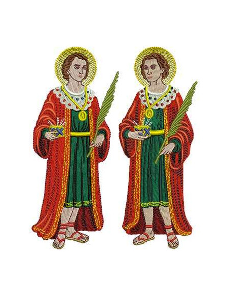 Saints Cosmas and Damian 17 cm.