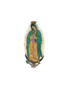  Virgen Reina de Guadalupe 9cm. Matrices Picajes para bordado