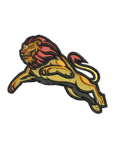 Lion Leap Embroidery design 