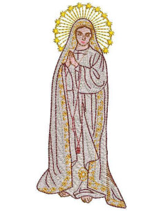 Our Lady of Fatima 15cm. Embroidery design 