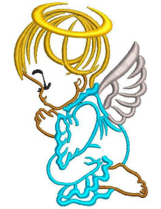 Little angel praying Embroidery design