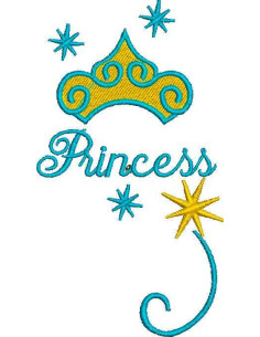 Princess crown Embroidery design 