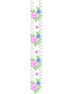 Flower strip Embroidery design