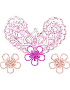 Filigree heart  Embroidery design 