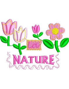 Natural flower Embroidery design 