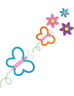 Butterflies guide Embroidery design 