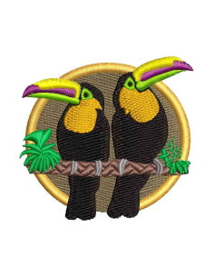 Toucans Embroidery design 