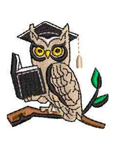 Owl knowledge Embroidery design 