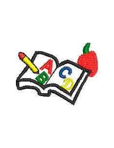 Book for school Embroidery design 