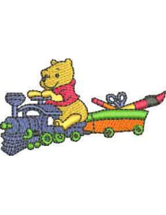 Pooh student Embroidery design 