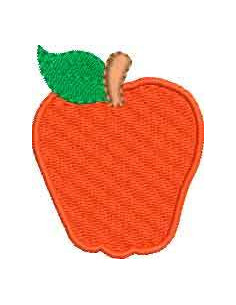 Apple for school Embroidery design 