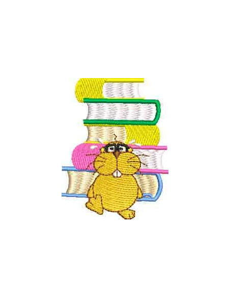 Little beaver with books