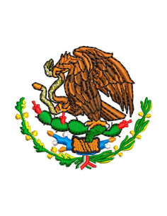 Águila Escudo México a colores 6 cm Matrices