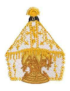 Our Lady of Juquila 2.6 inch. Embroidery design 