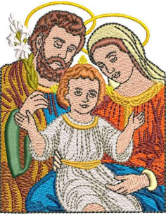 Holy Family 3.5 inch. Embroidery design 