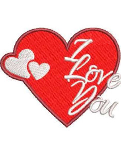 Heart I love you Embroidery design 