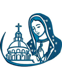 Virgin Mary Church Embroidery design 