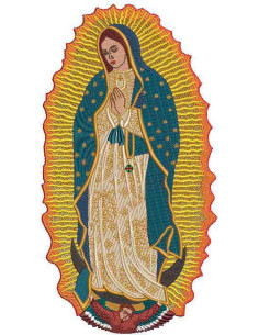 Virgen de Guadalupe 35 cm Matrices Picajes para bordados