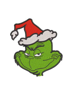Grinch smile Embroidery design