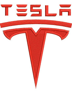 Tesla 10 cm. Embroidery design 