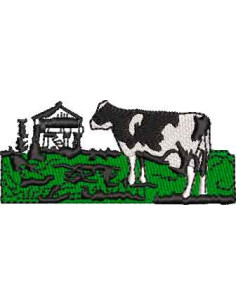 Cow on the farm Embroidery design