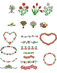 free flowers Embroidery design 