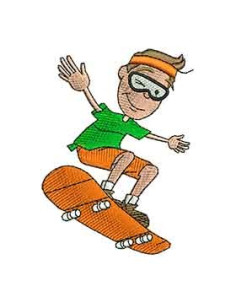 Embroidery Design Patineta kid embroidery