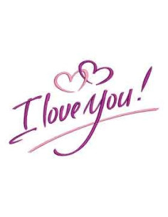 I love  you embroidery sweet