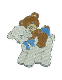 Embroidery Design Tedy lamb embroidery