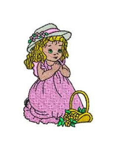 Little Girl Praying Embroidery design 