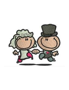 Pareja Boda Matrices Picajes para bordados