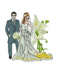 Wedding Couple2 Embroidery design 