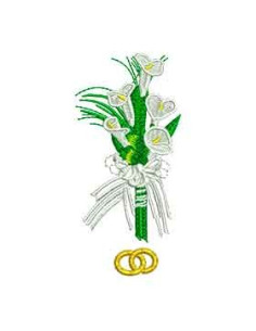 Calla lily Wedding bouquet Embroidery design 