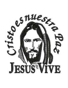 Jesus lives Embroidery design 