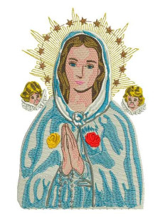 Our Lady Mystical Rose Embroidery design 