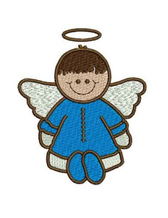 Little blue angel Embroidery design 