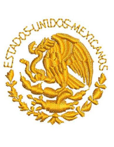 Ponchado escudo nacional México para bordar a maquina 1 color 5cm