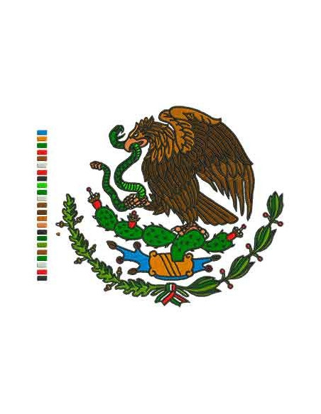 Aguila Escudo México a colores 20cm.