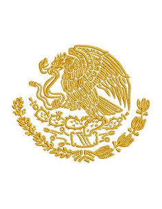 Ponchado matriz escudo nacional México para bordar a maquina 1 color 20cm