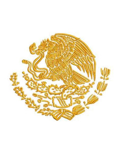 Ponchado matriz escudo nacional México para bordar a maquina 1 color 8cm