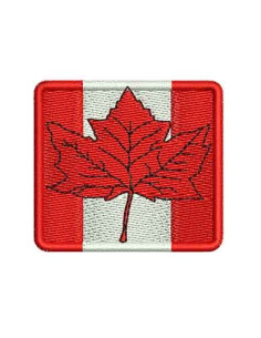 Canada maple leaf flag Embroidery design 