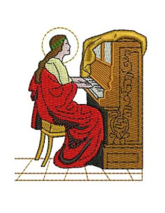 Saint Cecilia Embroidery design 