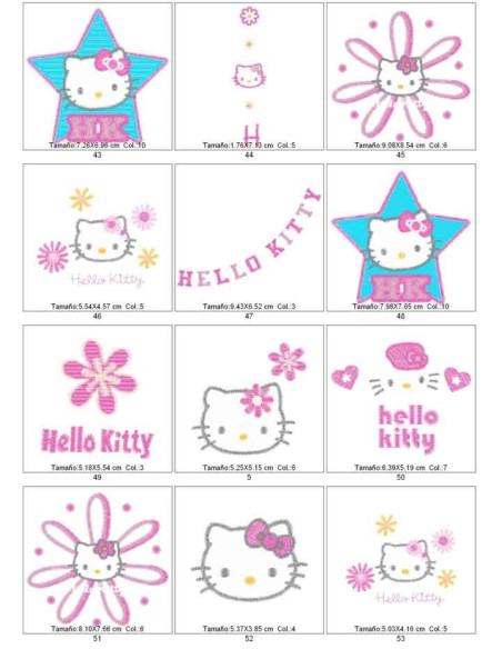 Kitty collection  embroidery machine 134 designs! 