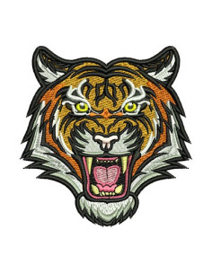 Tiger Face embroidery