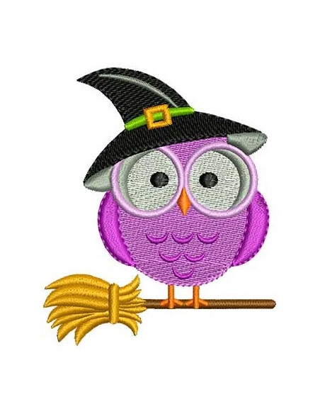 Owl with broom 