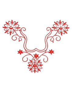 Chain flowers  Embroidery design