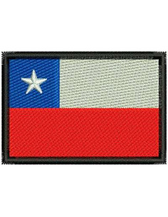 Chile Flag Embroidery design 